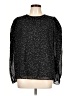 Express Outlet 100% Polyester Stars Black Long Sleeve Blouse Size L - photo 1