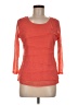 Alfani 100% Nylon Orange 3/4 Sleeve Top Size M - photo 1