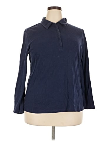 Lane Bryant Outlet Long Sleeve Polo (view 1)