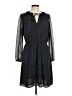 Ann Taylor LOFT 100% Polyester Polka Dots Black Casual Dress Size 6 - photo 1
