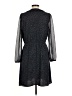 Ann Taylor LOFT 100% Polyester Polka Dots Black Casual Dress Size 6 - photo 2
