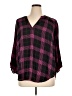 Torrid 100% Polyester Purple 3/4 Sleeve Blouse Size 1X Plus (1) - photo 1