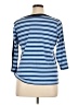 Chaps 100% Cotton Blue 3/4 Sleeve Top Size 1X - photo 2
