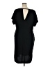 Sejour 100% Polyester Solid Black Casual Dress Size 14 - photo 2