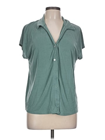 Green Envelope Short Sleeve Blouse (view 1)