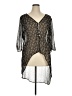 Maurices 100% Polyester Black 3/4 Sleeve Blouse Size XL - photo 1