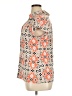 Charter Club Print Orange Short Sleeve Blouse Size XL - photo 5