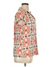 Charter Club Print Orange Short Sleeve Blouse Size XL - photo 4