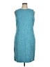 St. John Tweed Teal Cocktail Dress Size 14 - photo 1