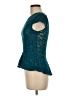 Moda International Teal Short Sleeve Top Size M - photo 5
