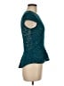 Moda International Teal Short Sleeve Top Size M - photo 4
