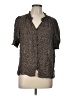 DR2 Animal Print Brown Short Sleeve Blouse Size L - photo 1