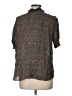 DR2 Animal Print Brown Short Sleeve Blouse Size L - photo 2