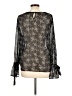 Lord & Taylor 100% Polyester Black Long Sleeve Blouse Size L - photo 2
