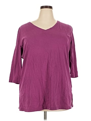 Woman Within 3/4 Sleeve T-Shirt (view 1)