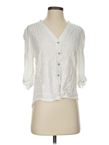 Democracy 3/4 Sleeve Button-Down Shirt (view 1)