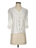 Democracy White 3/4 Sleeve Button-Down Shirt Size S - photo 1