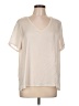 CALVIN KLEIN JEANS 100% Polyester Ivory Short Sleeve Top Size L - photo 1