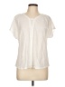 Bobeau White Short Sleeve Blouse Size L - photo 1