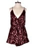 TOBI 100% Polyester Metallic Burgundy Romper Size S - photo 1