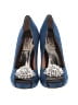 Badgley Mischka Blue Heels Size 7 1/2 - photo 2