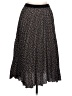 Max Studio 100% Polyester Print Black Casual Skirt Size L - photo 1