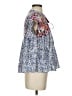 THML 100% Polyester Blue Short Sleeve Blouse Size XS - photo 4