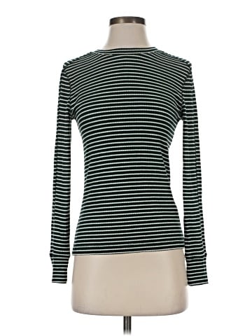 Madewell Ribbed Crewneck Long-Sleeve Tee in Stripe (view 1)