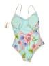 Eidon Floral Blue One Piece Swimsuit Size L - photo 2