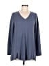 LOGO by Lori Goldstein Blue Pullover Sweater Size M - photo 1