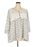 Suzanne Betro 100% Polyester Ivory 3/4 Sleeve Top Size 3X - photo 1