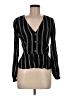 H&M 100% Viscose Black Long Sleeve Blouse Size 6 - photo 1