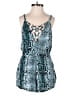 Millau 100% Rayon Animal Print Teal Romper Size S - photo 1
