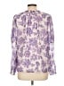 Ann Taylor LOFT 100% Polyester Purple Long Sleeve Blouse Size L - photo 2
