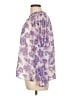 Ann Taylor LOFT 100% Polyester Purple Long Sleeve Blouse Size L - photo 5