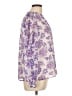 Ann Taylor LOFT 100% Polyester Purple Long Sleeve Blouse Size L - photo 4
