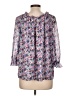 Talbots 100% Polyester Purple 3/4 Sleeve Blouse Size L - photo 2