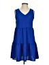 Unbranded Solid Blue Casual Dress Size S - photo 1