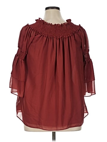 Max Studio 3/4 Sleeve Blouse (view 2)