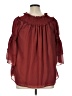 Max Studio 100% Polyester Burgundy 3/4 Sleeve Blouse Size XL - photo 2