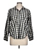 Downeast 100% Cotton Checkered-gingham Gray Long Sleeve Button-Down Shirt Size L - photo 1