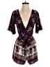 Mi ami 100% Polyester Paisley Purple Romper Size S - photo 1