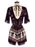 Mi ami 100% Polyester Paisley Purple Romper Size S - photo 2