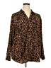 Talbots Outlet Animal Print Brown Long Sleeve Blouse Size 3X - photo 1