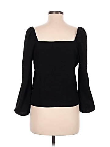 Madewell Crepe Square-Neck Puff-Sleeve Top (view 2)