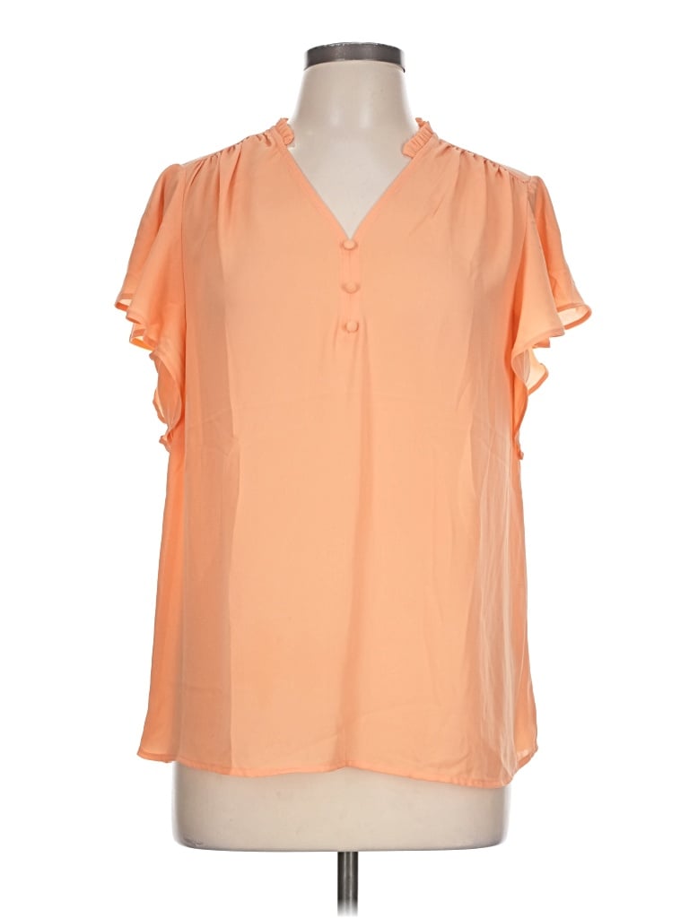Pre-owned Counterparts Short Sleeve Blouse In Orange