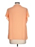 Counterparts 100% Polyester Orange Short Sleeve Blouse Size L - photo 2