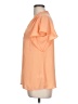 Counterparts 100% Polyester Orange Short Sleeve Blouse Size L - photo 5