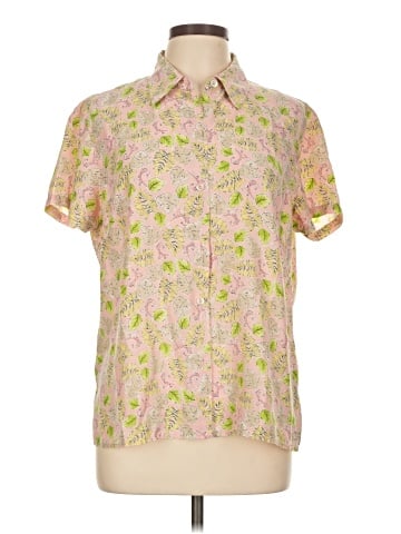 Liz Claiborne Short Sleeve Silk Top (view 1)