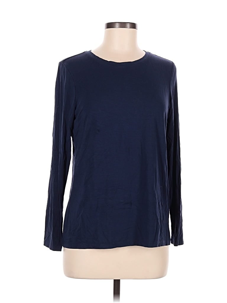 Pre-owned Chico's 3/4 Sleeve T-shirt In Blue
